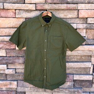 14th & Union Short Sleeve Button-Up Shirt | Size S | Green | Casual Style